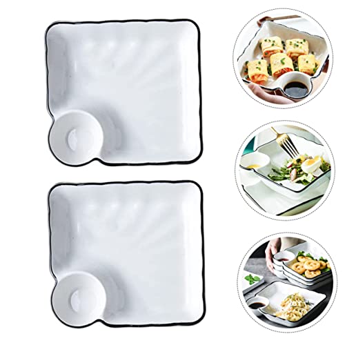 Set de 2 platos cerámicos para sushi estilo japonés miniatura 3