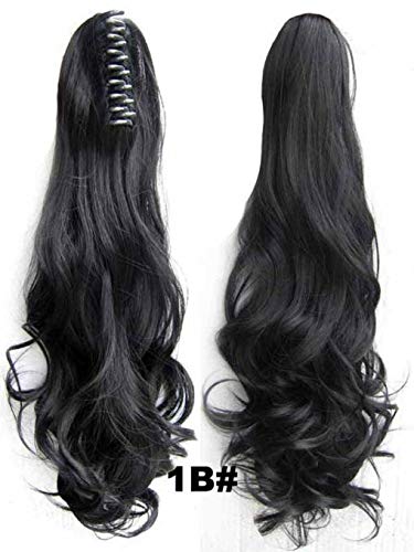 Image of Air Flow Natural Looing Realistic Black Hair Extension Long Hair Silky With Free Wig Comb (Deluxe Pony)