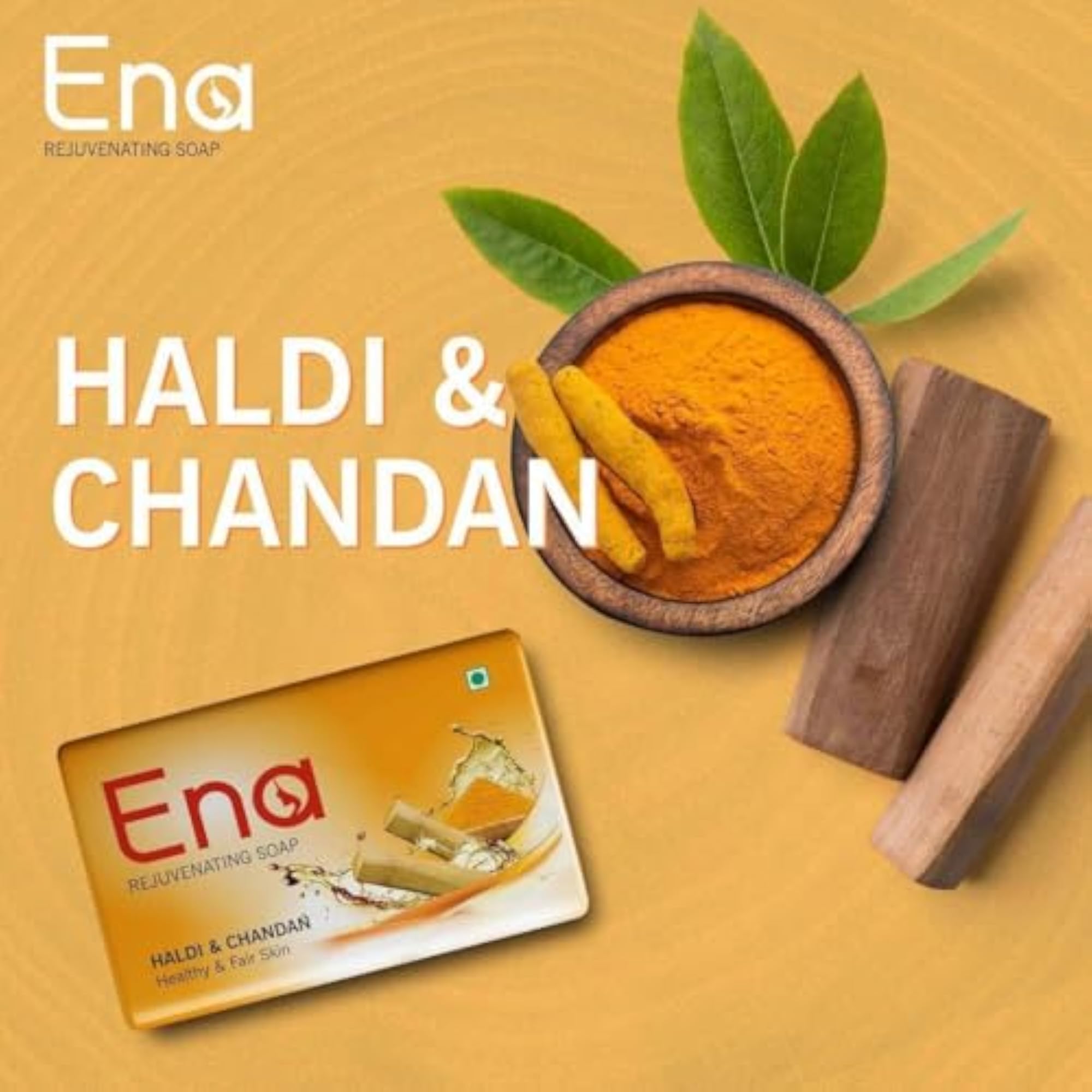 Ambe Traders Haldi And Chandan Soap Pack Of 3, Natural Ingredients