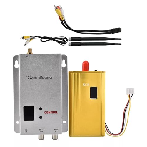 DC 12V CCTV Audio/Video Transmitter Receiver 1200M Transmission Range Support AHD CVBS Signals Surveillance Accessories