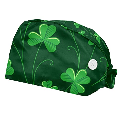 Casquette pour Hommes Femmes Trèfles Verts Saint-Patrick et chapeaux de travail réglables
