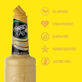 Finest Call Banana Puree| Real Fruit | Cocktail Ingredient | 1 Litre Bottle | Easy Pour | Bar Essential | Premium Ingredients | Cocktails, Drinks, Desserts