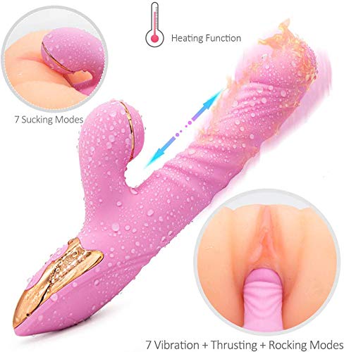 LEIONA Whisper Quiet Thrusting Tongue Waterproof, Wireless Clitorial Sucking Massaging Toys,Vibrate Clitorial Sucking