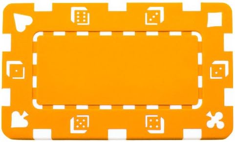 Miniatura 2 de Brybelly 5 fichas de póquer rectangulares - Placa de estilo europeo (naranja)