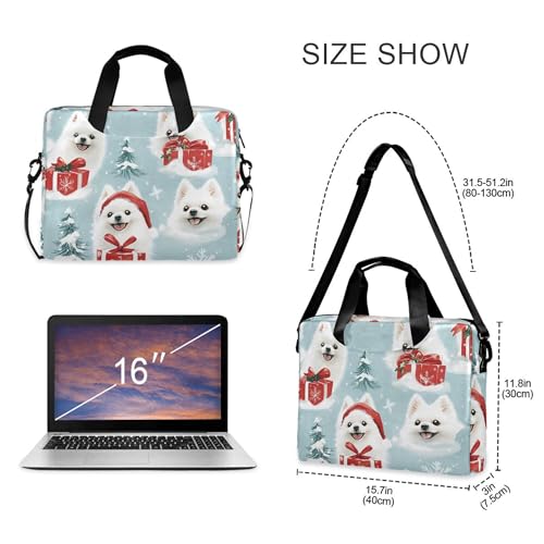 ALAZA Maletín para portátil con diseño de perros Pomeranian, 13-15.6" miniatura 4