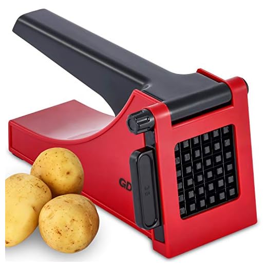 French Fry Cutter, Easy to Clean Potato Fry Cutter for Easy Slicing, Potato Chopper for Fries, Carrots, Cucumbers
