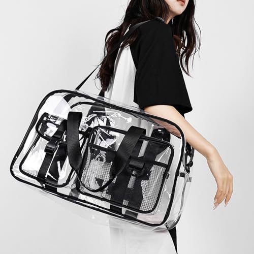 Image of Small Gym Bag for Women, Travel Duffle Bag Carry On Weekender Bag with Shoe Compartment