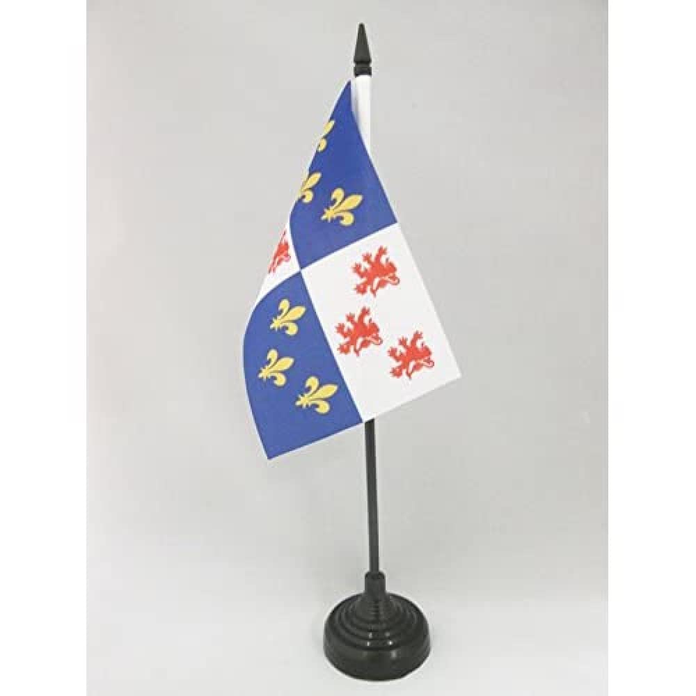 AZ FLAG, Picardy Table Flag 4'' x 6'', French region of Picardie Office Mini Banner 100% Polyester 15 x 10 cm