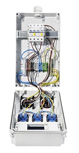 VOTHA® Wandverteiler - verdrahtetWOLFSBURG ohne FI-Schalter Steckdose 230 V~ 3, CEE 16 A, 400 V~ 2, CEE 32 A, 400 V~ ohne, LS 16 A, 1-polig, C 1, LS 16 A, 3-polig, C 1, LS 32 A, 3-polig, C ohne