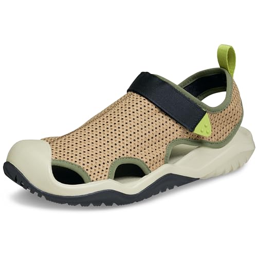 Crocs Swiftwater - Sandalias deportivas de malla para hombre, sepia, 12 UK
