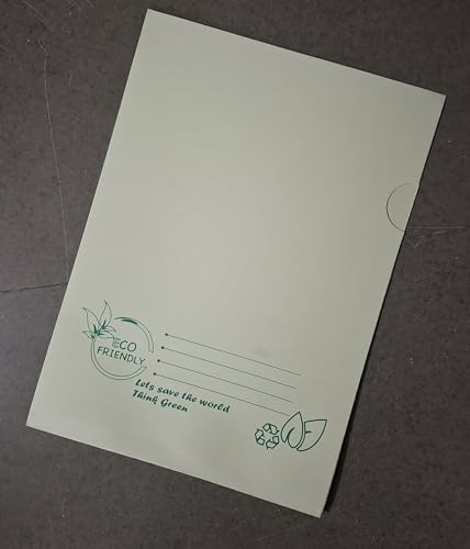 Image of PAPERBOARD A4 L Folder 200 GSM| Paper Holders Organizer Document Sleeves for Protection|Suitable for School,Offices & Projects |- Pack of 10 nos. (Light Green)