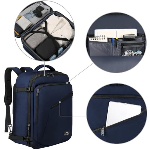 Matein Backpack For Travel, 27L Water Resistant Carry On Backpack Fits Under Airline Seat thumb #8