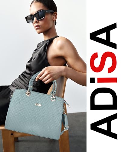 Image of ADISA quilted handbag shoulder bag for women and girls with detachable sling belt (AD4077)