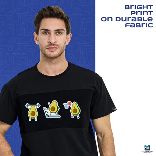 t-Shirts with Patches Area Black (US, Alpha, One Size, Regular, Regular, Stickerrs, Avocado)