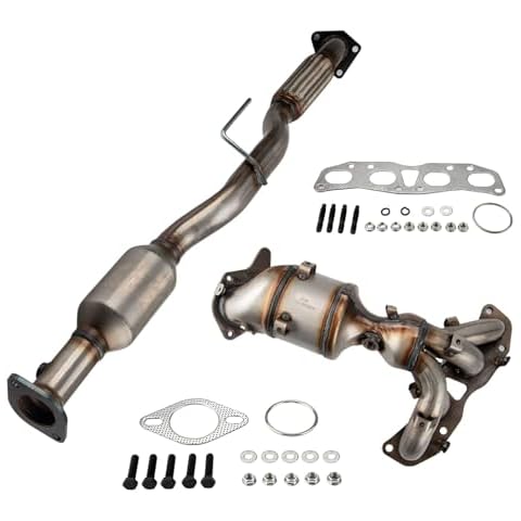 40919 40800 KAX 2PCS Front and Rear Catalytic Converter Fits for 2007 2008 2009 2010 2011 2012 2013 Nissan Altima 2.5L Cover