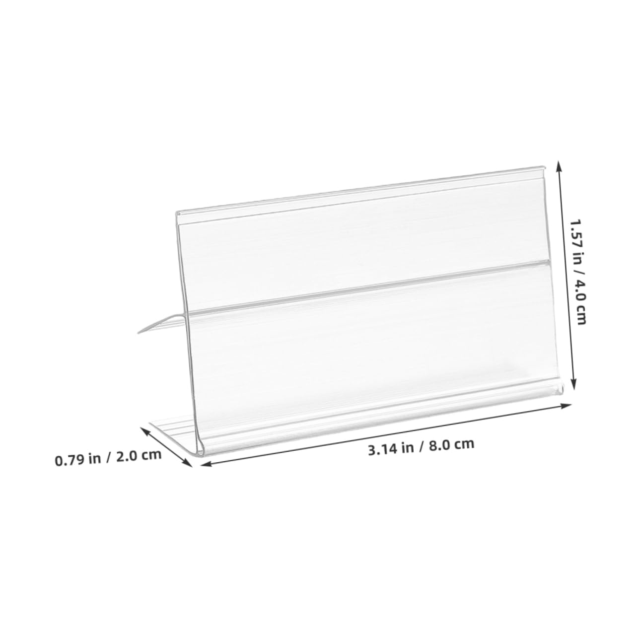 100 pezzi Porta Etichette Trasparente per Supermercati Cartellini PVC per Scaffali Versatile Facile Aggiornamento per Negozi e Centro Commerciali