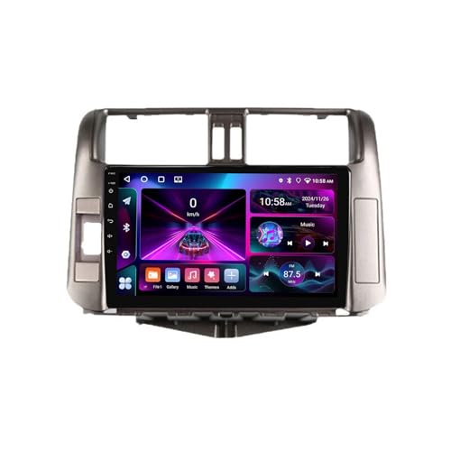 9 Pollici Senza Fili Autoradio 2 din Android 14 per Toyota Prado 2009-2013 con Car Play senza fili Telecamera Posteriore Comandi al volante Bluetooth GPSX2004+32G