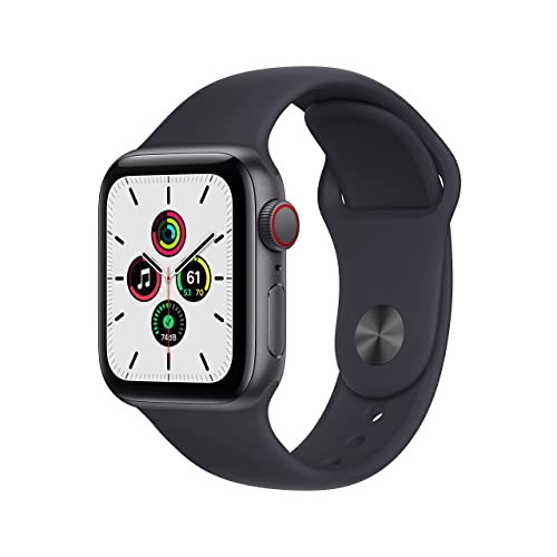 Apple Watch SE (GPS + Cellular, 40mm) - Space Grey Aluminium Case with Midnight Sport Band - Regular with AppleCare+