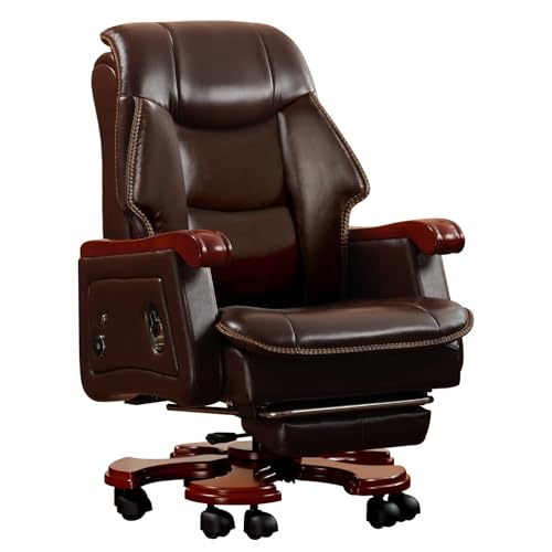 Kinnls Jones Genuine Leather Executive Office Chair with...