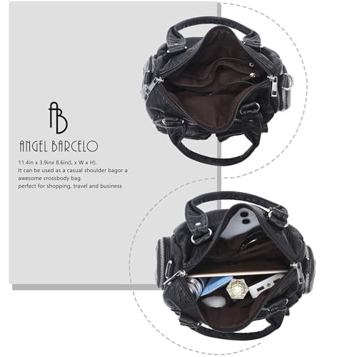 Bolso hombro pequeño para mujer Angel Barcelo multi-bolsillos miniatura 6