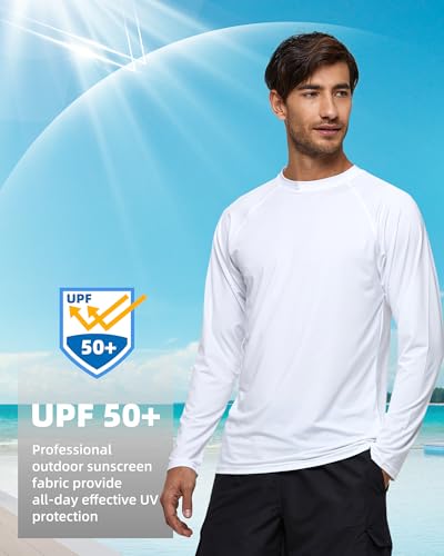 Arcweg Rash Guard Men Swim Shirt Long Sleeves Diving Rash Vest Fit Top T-Shirt3