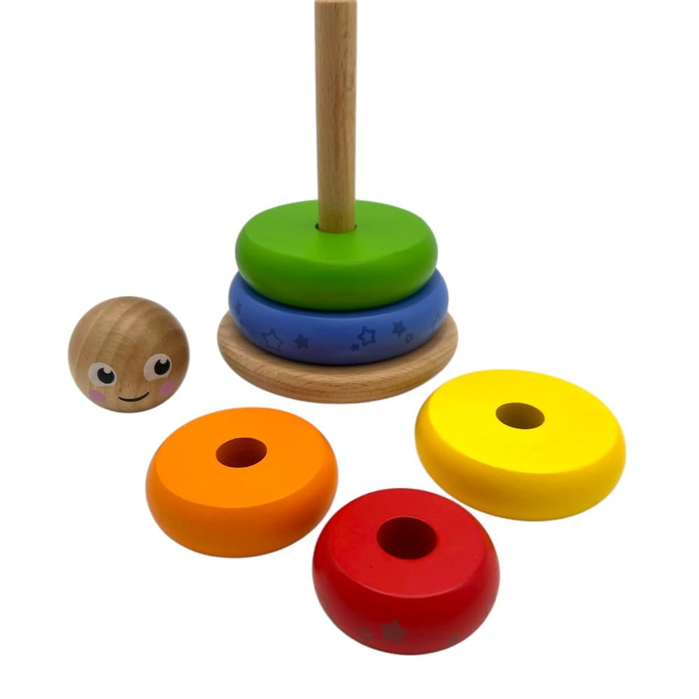 Wooden Stacking Ring Toy Non-Toxic: Safe, Fun, and Educational!