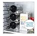 Modular Plastic Free-Standing Water Bottle and Wine Rack Storage Organizer for Kitchen Countertops, Pantry, Refrigerator,Ideal Storage for Wine, Soda, Pop and Beer - Stackable, 2 Pack - Clear