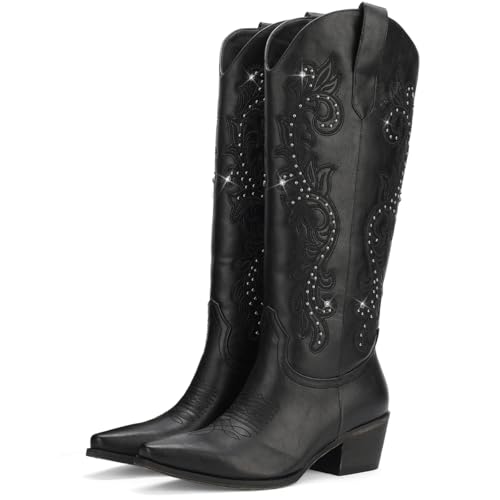 Women's Stunning Rhinestone Cowboy Boots for Women...