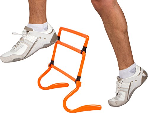 Trademark Innovations Adjustable Speed Training Hurdles (Set of 5), Orange