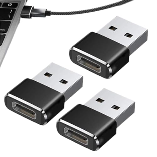 Adaptador tipo C a USB, adaptador USB macho tipo C | Adaptador de cargador de carga rápida hembra convertidor de cargador ligero para laptop