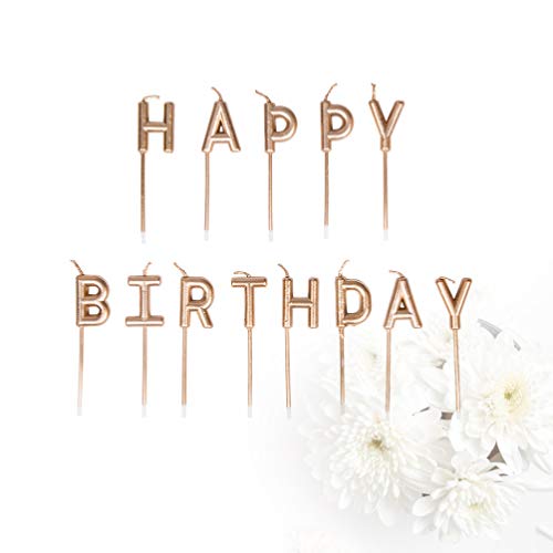 Amosfun Velas de Aniversário com Letras de Bolo, Decoração de Bolo, Velas de Bolo, Suprimentos para