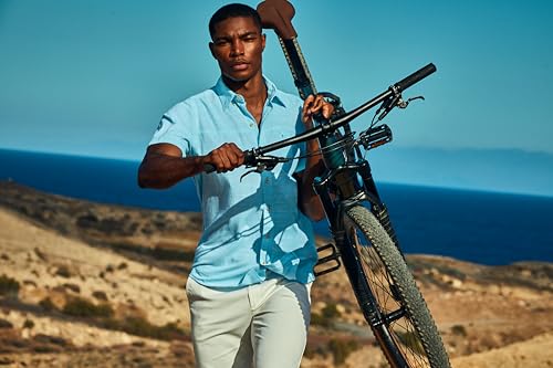 IZOD Men's Saltwater Dockside Chambray Short Sleeve Button Down Shirt4