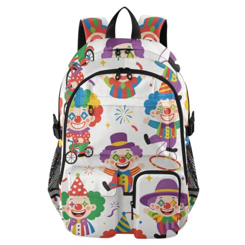 Mochila de viaje de payaso de 17.5" con compartimento para portátil universitario