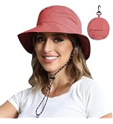 ROYAL MATRIX Packable Bucket Hat for Women with Neck Flap UV Protection Sun Hat Waterproof Wide B...