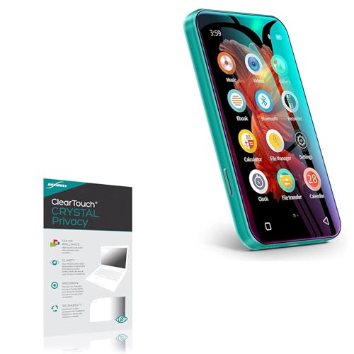 BoxWave Screen Protector Compatible with TIMMKOO Q3E MP3 Player with Bluetooth - ClearTouch Crystal Privacy (2-Pack), Privacy Screen Protector Flexible Film Clear