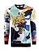 SCREENSHOT-F11076 Mens Urban Hip Hop Fleece Pullover Top - I-Screen Cone Cartoon Animatin Camo Crew Neck Streetwear Sweatshirt-White-2XLarge