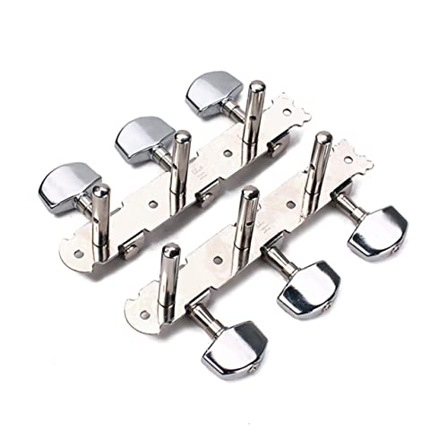 VANZACK Chrome String Tuning Pegs with Metal Square Button a Durable Guitar Machine Head for Acoustic Tuning Enhances Vibration Frequency Classic Design for Improved Aesthetics
