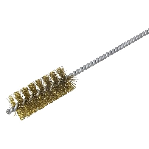 Image of Brush Research 84 Ring Handle Tube Brush, Brass, 1-1 /4 inch Diameter x 12 inch Overall Length (Pack of 1)