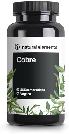 Cobre 2mg - 365 comprimidos - Contribuye al mantenimiento de la p...