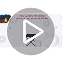 Image of MH Classic Camp Chair, Foldable Stool-Light weight Metal Material 17.5 Height Practical Foldable Stool Design Fishing Picnic Camping BBQ Beach Bath Hunting hiking, climbing a mountain Travel (Black)
