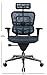 Ergohuman Eurotech ME7ERG GEN2 High Back Mesh Office Chair with Tilt Tension Control, Tilt Lock, Back Angle, Back Height, Synchro Tilt, Seat Height, Seat Depth, and Arm Height Adjustments, Black