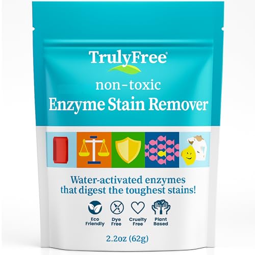 Truly Free Enzyme Laundry Stain Remover - Natural Laundry Detergent Booster for Blood, Grass, Pet...