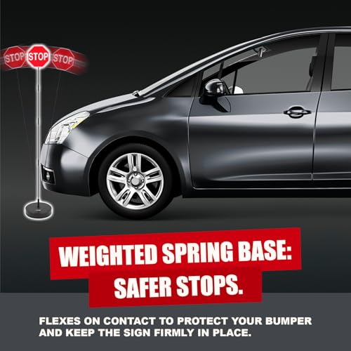 Securityman Garage Stop Sign Parking Aid (2 Pack) | Garage Stoppers for Your Vehicle - Easy Car Marker Sensor Indicator Assist Guide