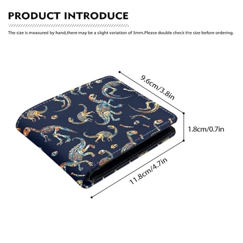 Kids Wallet for Boys Age 4-6 8-10 10-12 Leather Bifold Wallet Cartoon Dinosaur Credit Card Holder RFID Blocking Id Cash Slim Small Bi Fold Wallets with Coin Pocket Teens Little Boy 6