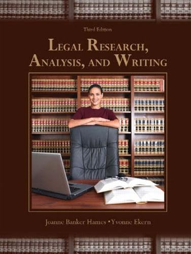 Legal Research, Analysis, and Writing
