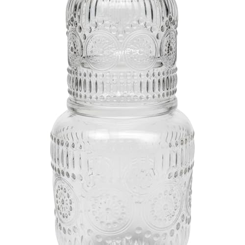 Jarra de agua para mesita de noche, solución cómoda para servir leche, té y jugo sin derrames 7
