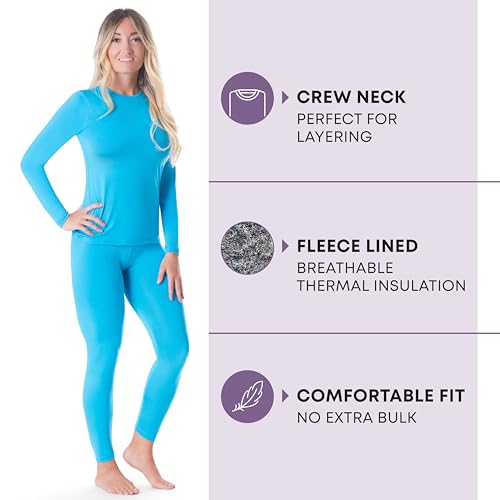 Image of Rocky Thermal Underwear For Women (Thermal Long Johns Set) Shirt & Pants, Base Layer w /Leggings /Bottoms Ski /Extreme Cold