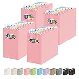 Oterri - Organizador de archivos, 4 piezas, pequeña caja de almacenamiento, de cartón para carpetas, plegable,...