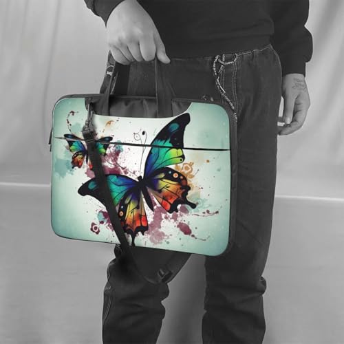 Bolsa artística mariposa para laptop unisex miniatura 6