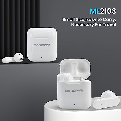 Image of Modorwy ME2103 TWS Earbuds with Pro+ Calling HD Mic | 48hrs Playtime | Deep Bass | Touch Control | IPX5 | Comfort Fit Ergonomic Design | Bluetooth 5.3v | Quick Connectivity | Type-C Fast Charging Port
